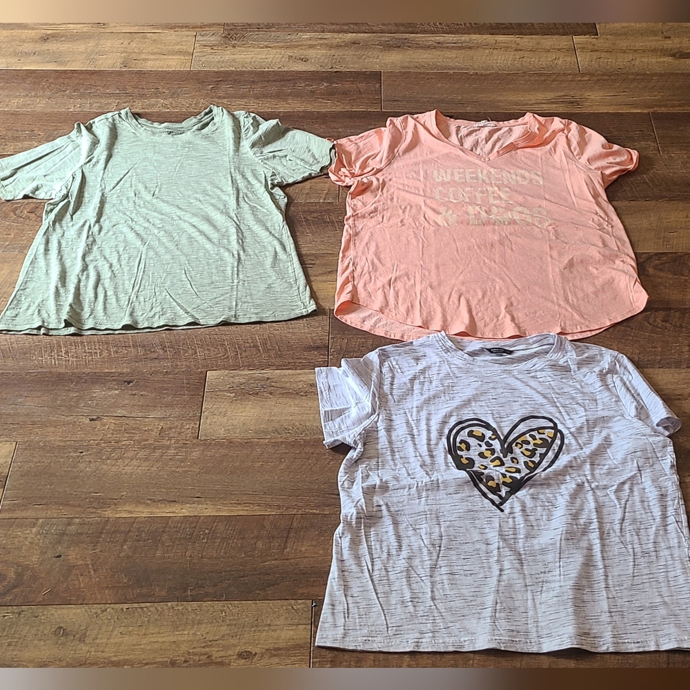 3/$14 Lot of shirts Maurices, Lane Bryant and Shein